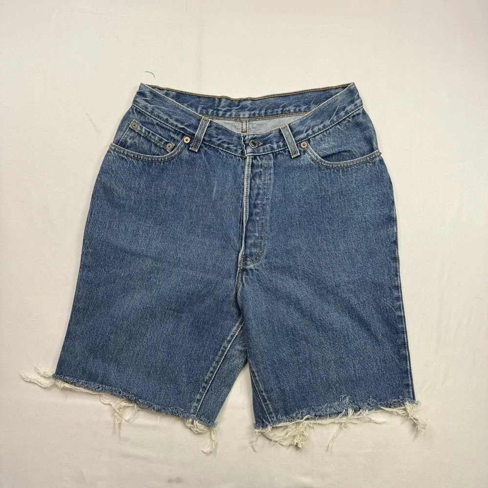 Vintage VTG Levi's 501 90s Shorts Fits 27x9 Made in USA Denim Cut Off‎ Jorts